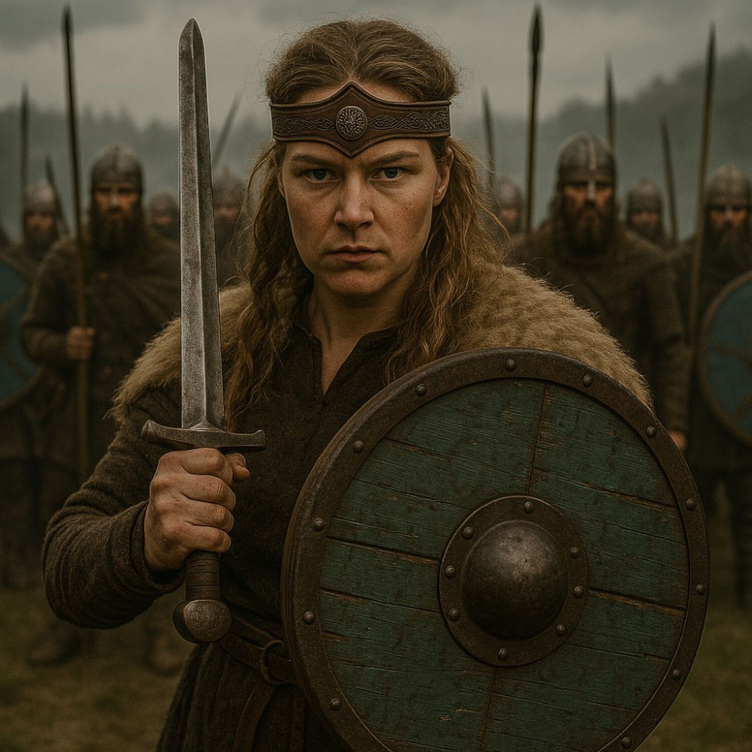 Tiara Vikinga Medieval Celtas En Relieve Ajustable image number 6.0