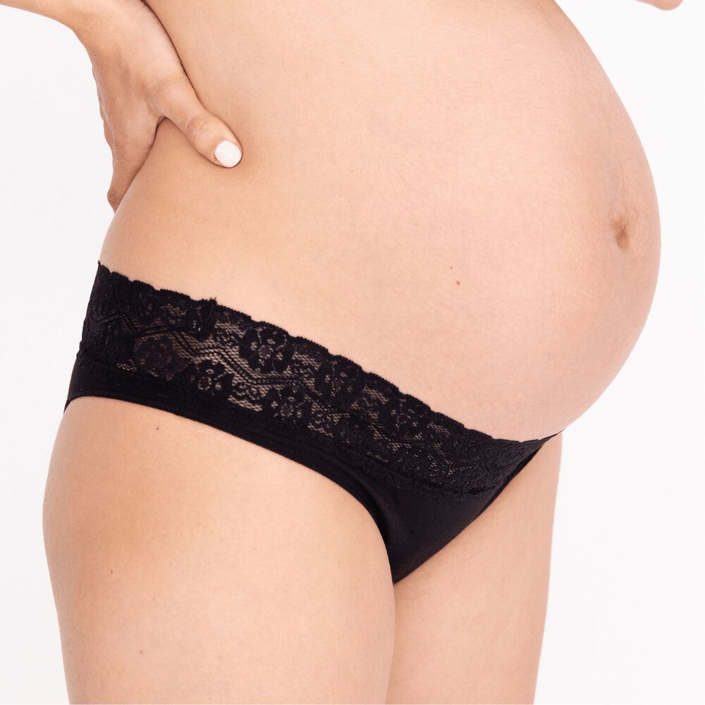 Bikini Algod&oacute;n Con Encaje Negro 2rios image number 1.0