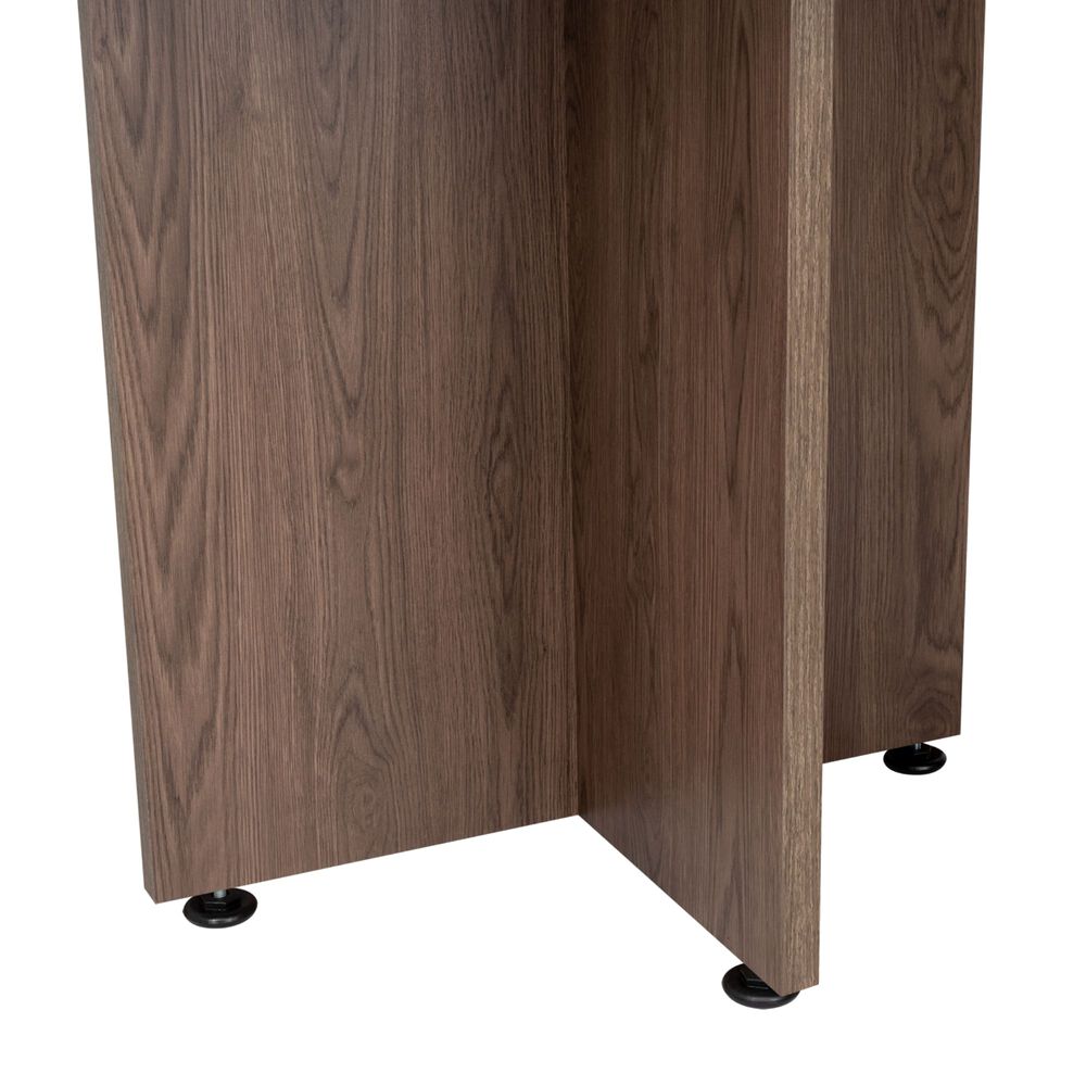 Mesa De Reunion Redonda Fm-055n Negro Y Caf&eacute; Oscuro image number 5.0