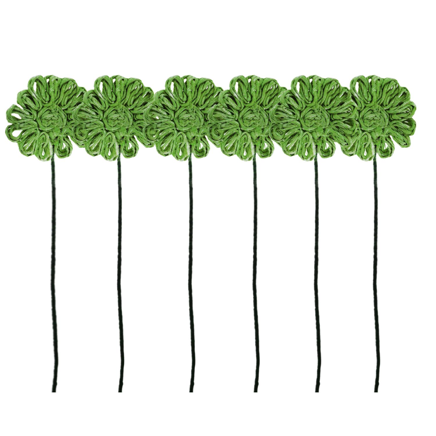 Flor Yute Verde 38 Cm Pack 6 Un. image number 0.0
