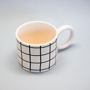 Tazon Moka Blanco/rayas 350ml Geo Kingstone