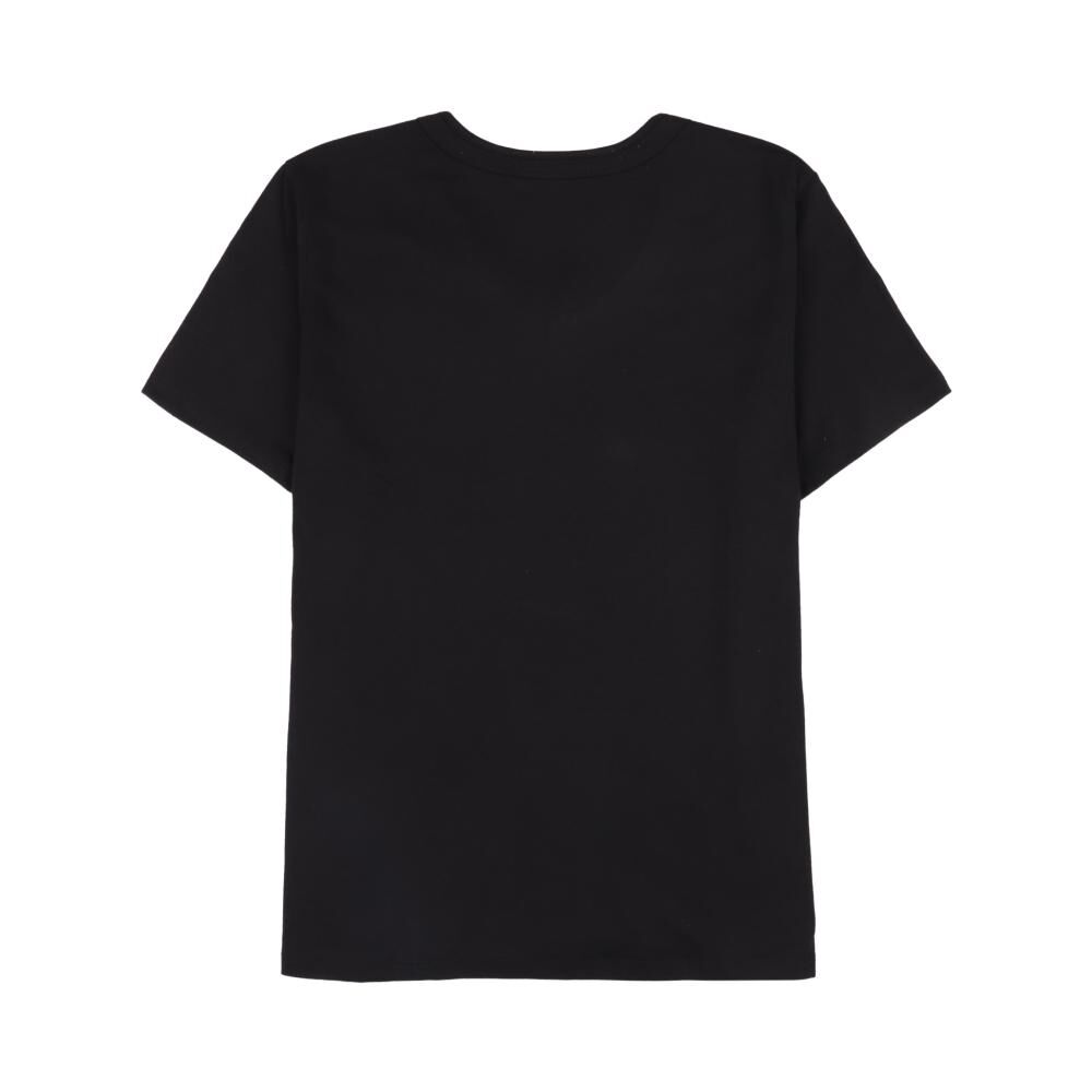 Polera Lisa Manga Corta Cuello V Con Aplicación Strass Mujer Lesage image number 1.0