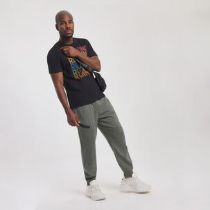 Pantalón De Buzo Deportivo Liso Tiro Alto Regular Hombre Wetland