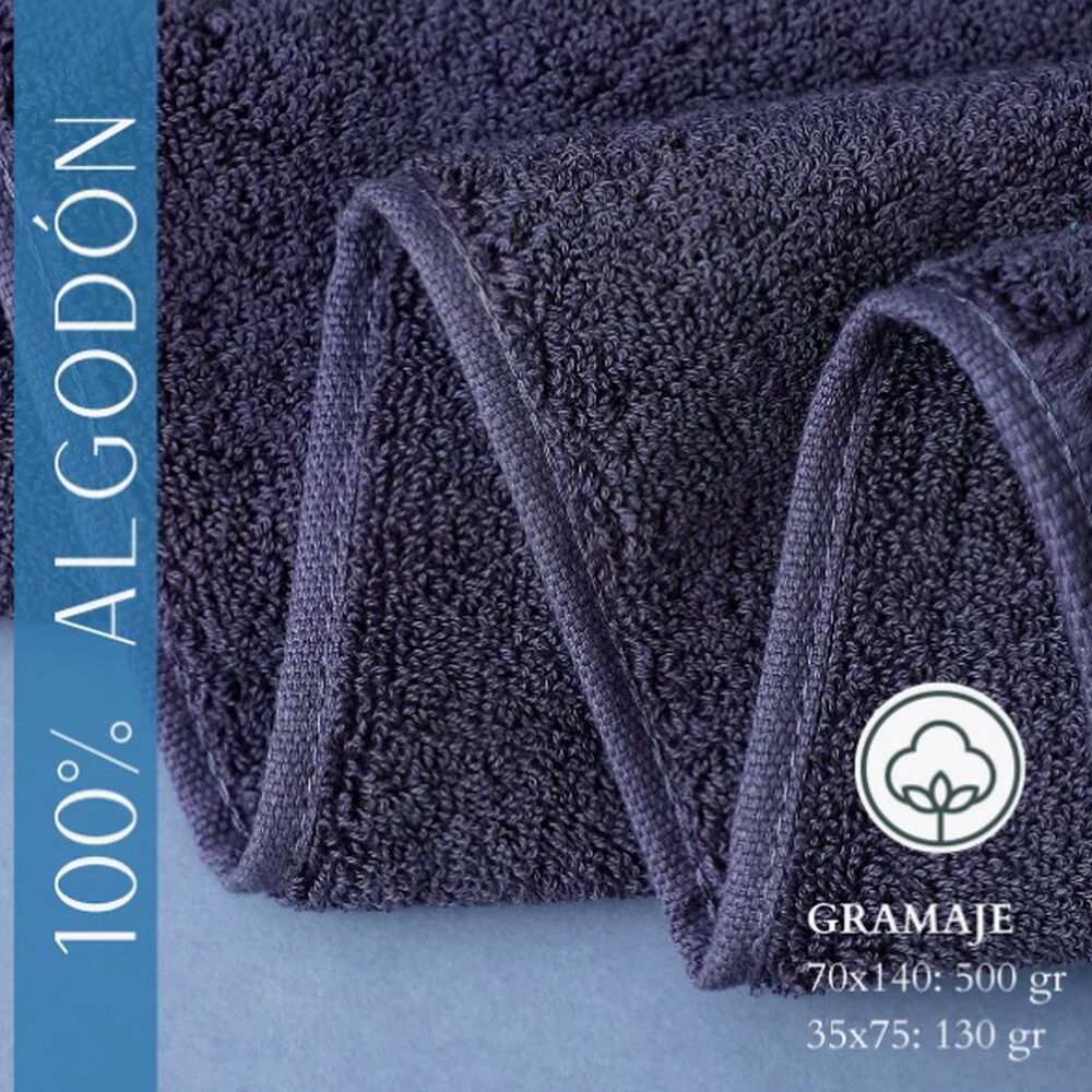Pack 3 Toallas 100% Algodon Gris image number 3.0