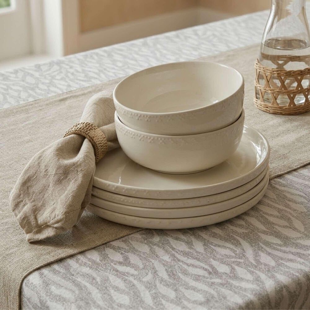 Mantel De Algod&oacute;n Wave Gris 157x227 Cm image number 2.0