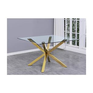 Mesa Madrid Gold Cuadrada 100x100 Cm