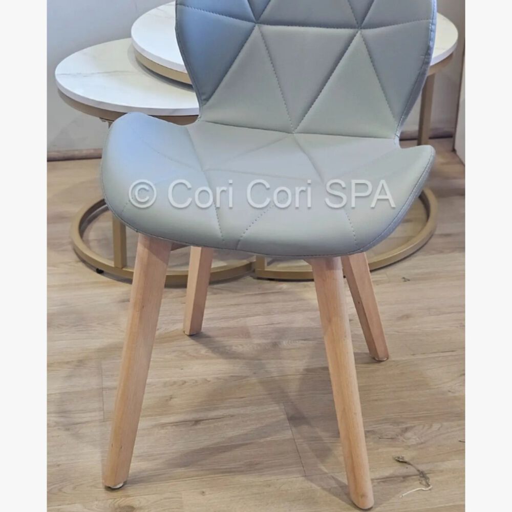 Comedor Warwick 100cm + 4 Sillas Mariposa Wood Gris image number 1.0