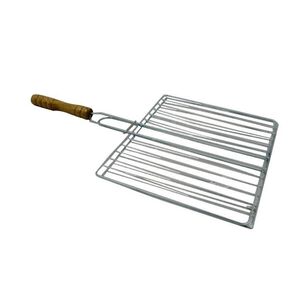 Parrilla Asado Rejilla Metal Mango Madera