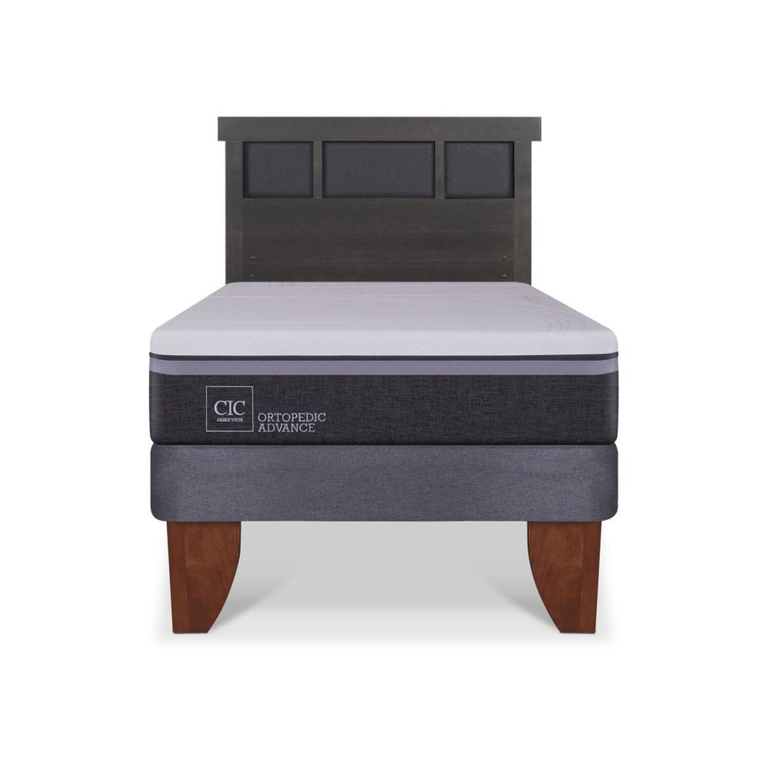 Cama Europea Cic Ortopedic Advance / 1.5 Plazas / Base Normal + Respaldo image number 0.0