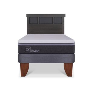 Cama Europea Cic Ortopedic Advance / 1.5 Plazas / Base Normal + Respaldo