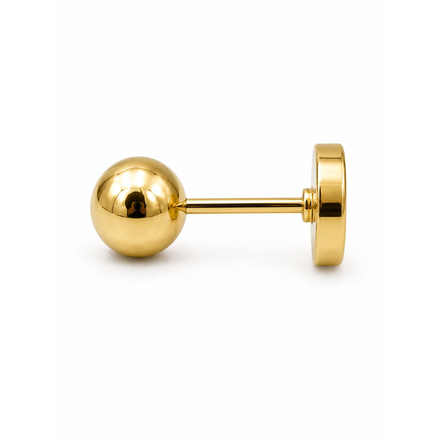 Aros Abridores Bolita 5mm N5 Oro 14k Beb&eacute; Hipoalerg&eacute;nico Dorado image number 0.0