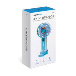 Mini Ventilador De Mano Recargable Con Usb Azul - Ps