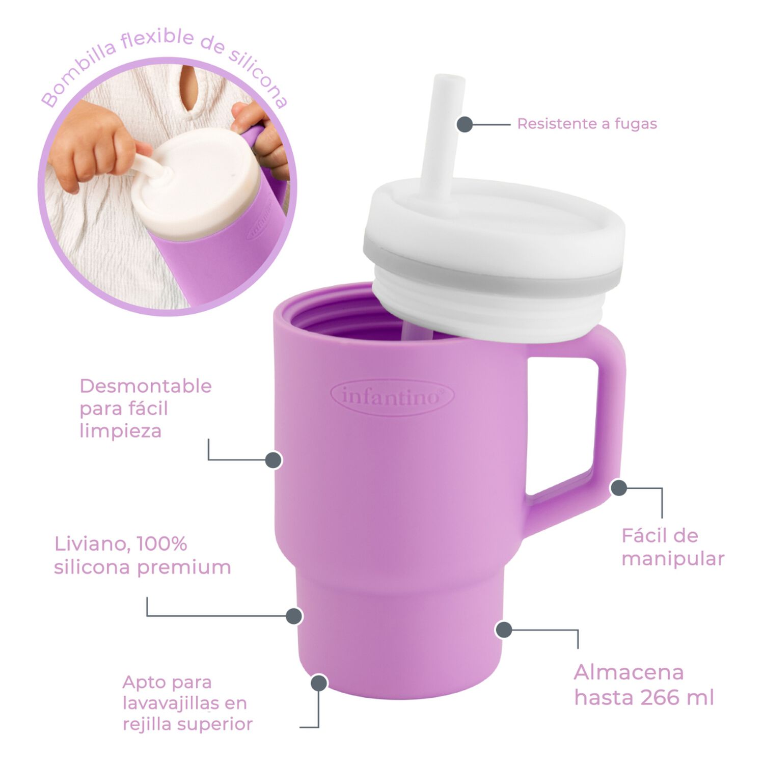 Vaso Entrenamiento My 1st Tumbler Lilac image number 1.0
