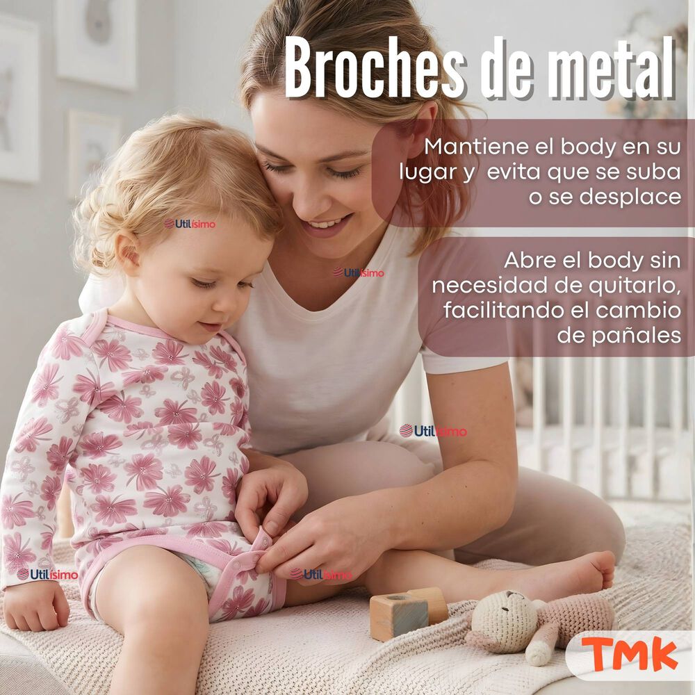 Pack 5 Bodys Manga Larga 100% Algod&oacute;n Beb&eacute; Ni&ntilde;a Koala Dreamer image number 6.0