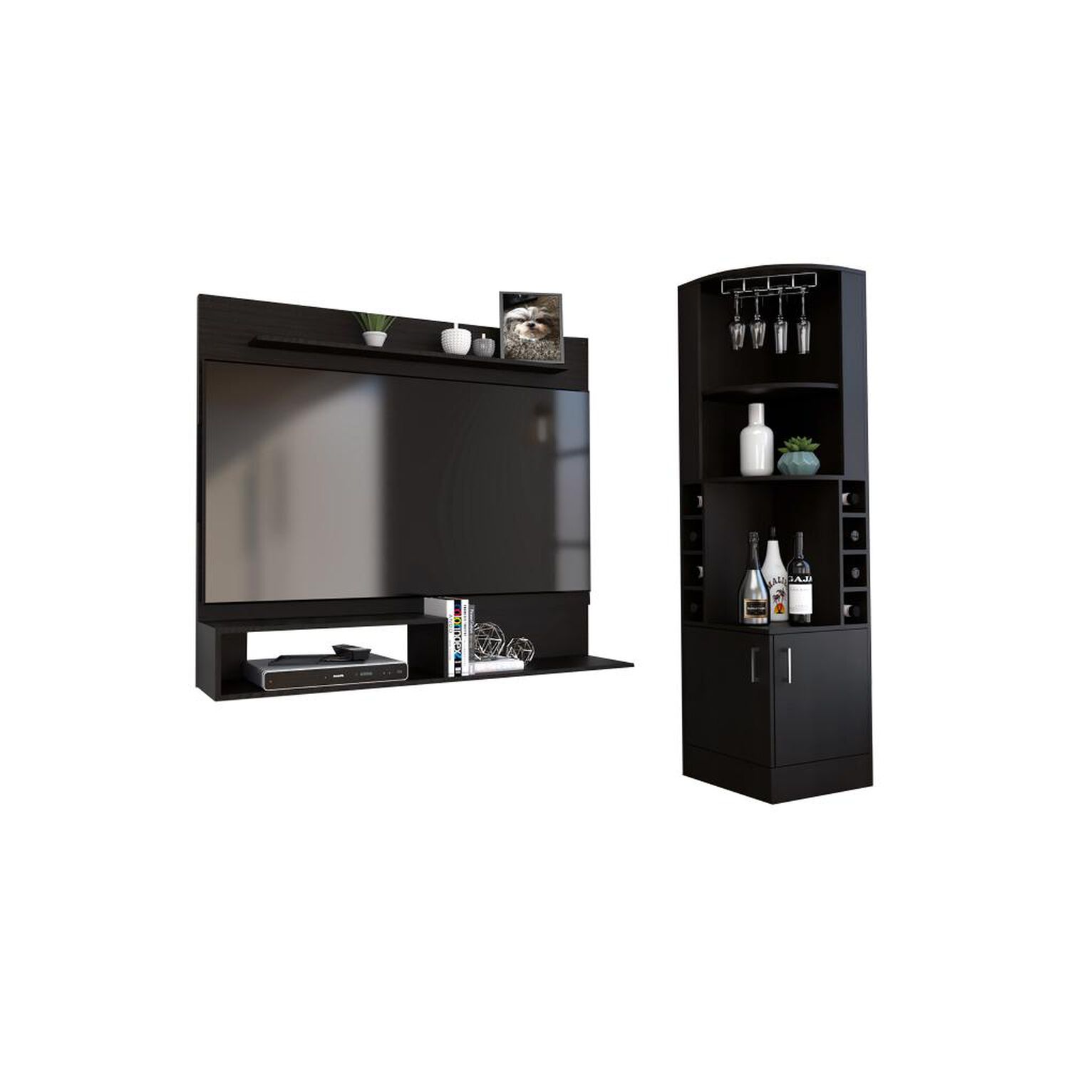 Combo Tuhome Beijing Bar Esquinero + Panel De Tv image number 0.0