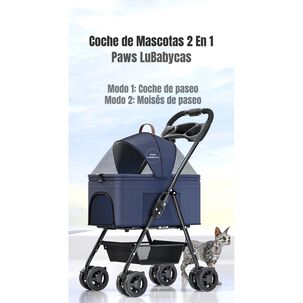 Coche Plegable 2 En 1 Para Mascotas Lubabycas Rosado