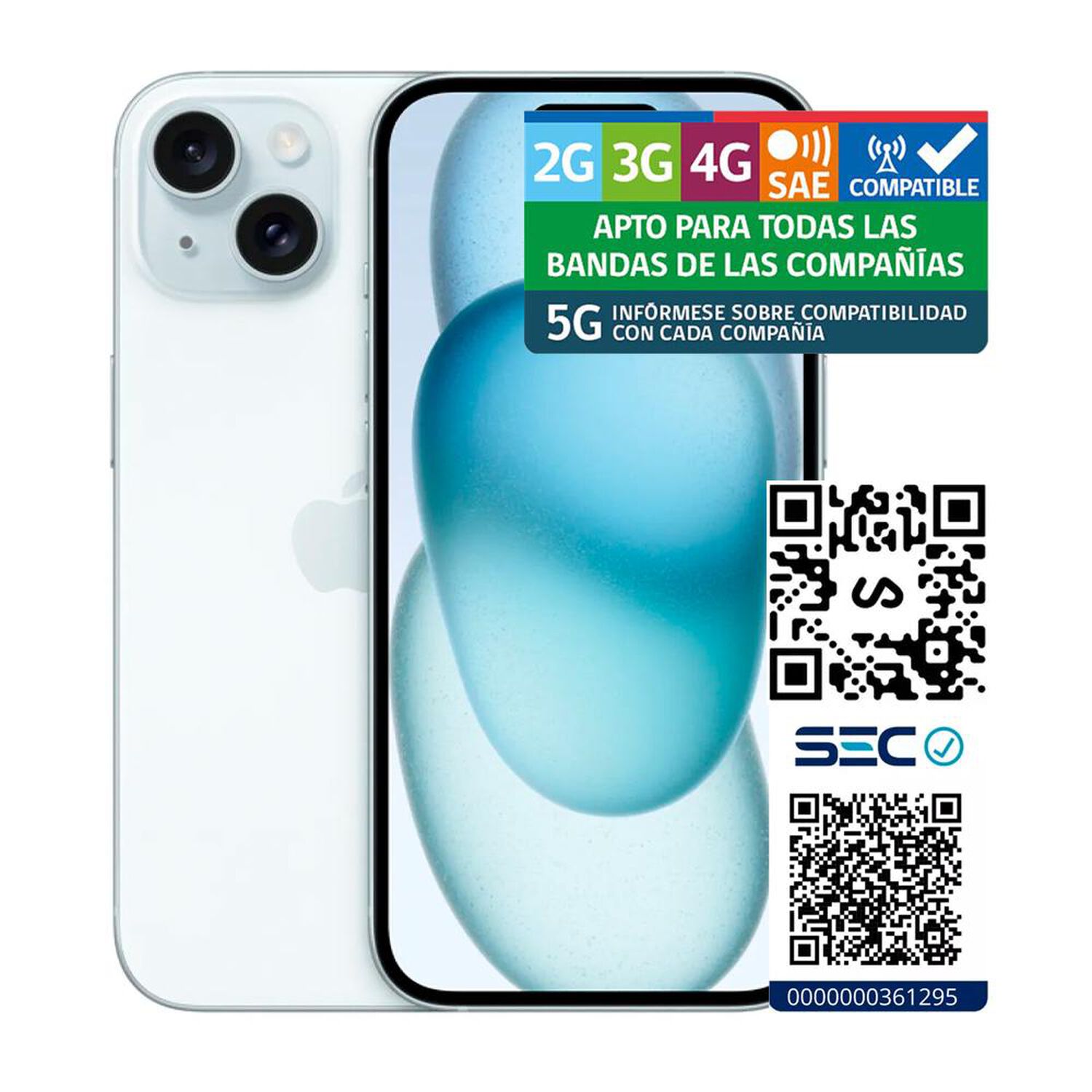 iPhone 15 Apple / 5G / 128 GB / Azul / Liberado image number 8.0