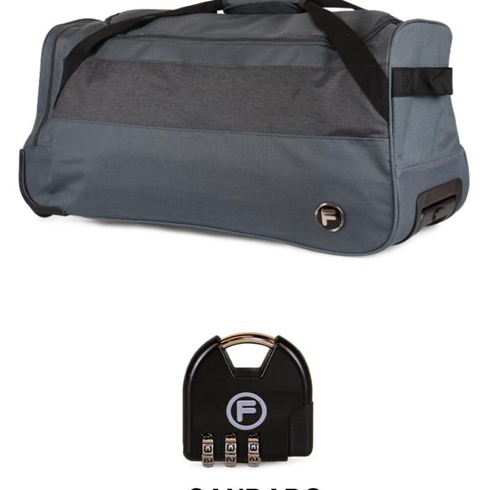 Bolso De Viaje Con Ruedas Kross M 89 Lts Gris + Candado F image number 1.0