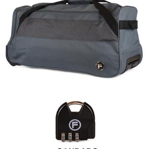 Bolso De Viaje Con Ruedas Kross M 89 Lts Gris + Candado F
