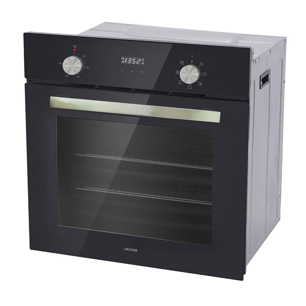Horno El&eacute;ctrico Empotrable Grner Black Triple Vidrio 7f 60l image number 0.0