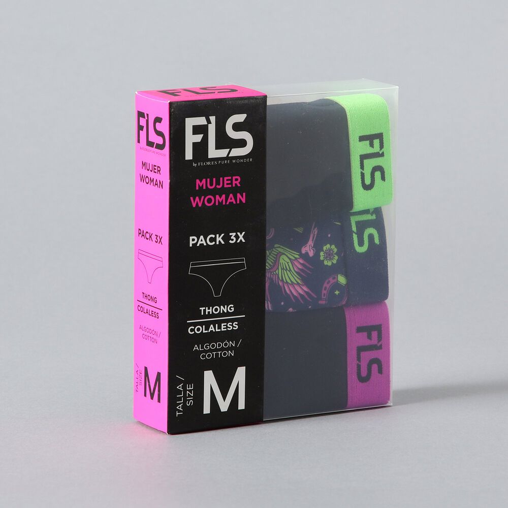 Pack 3x Colaless Algodon Fls Flores Mujer 25585-196 image number 6.0