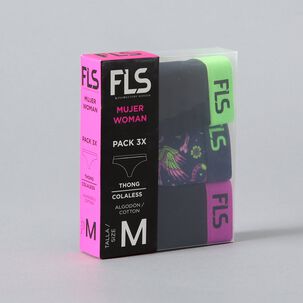 Pack 3x Colaless Algodon Fls Flores Mujer 25585-196