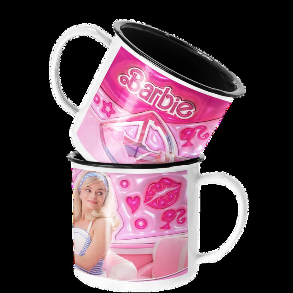 Taza Enlozada Lechera Barbie Manejando Pelicula Corazones image number 0.0