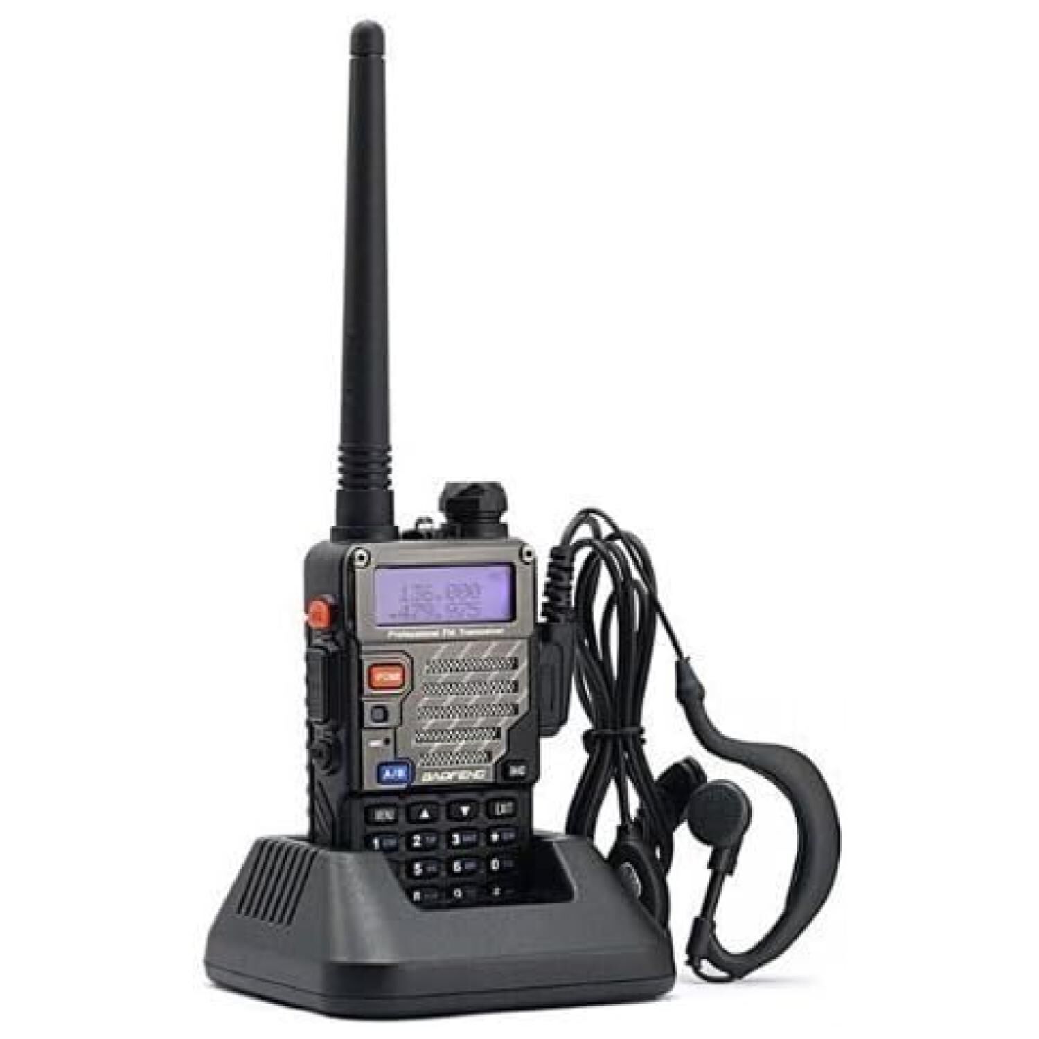 Radio Transmisor Walkie Talkie Negro Uhf-uv 5re image number 0.0