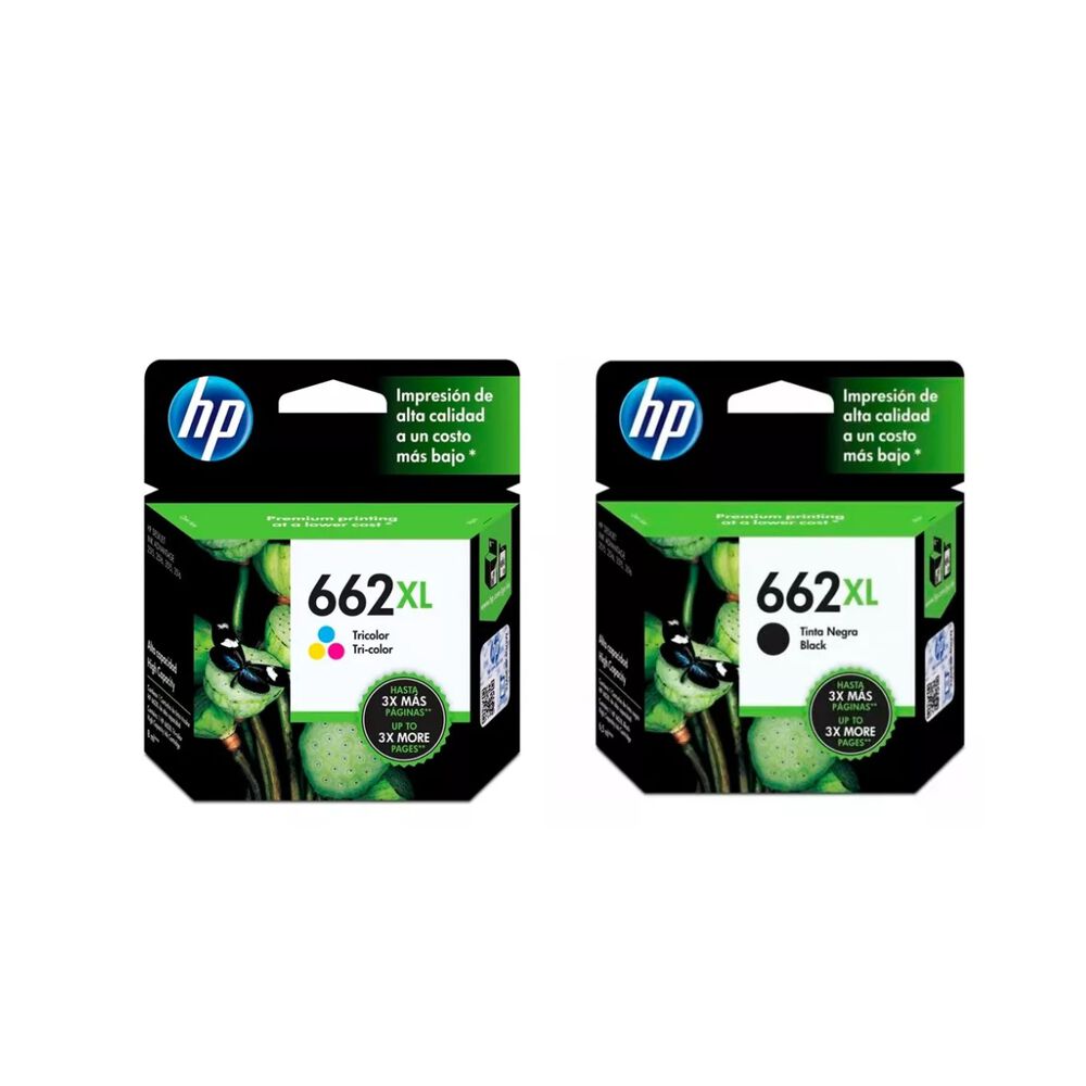 Pack Cartuchos Hp 662xl Original Negro / Tricolor image number 1.0