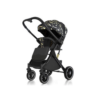 Coche De Beb&eacute; Maleta Reversible Walky Negro Dorado