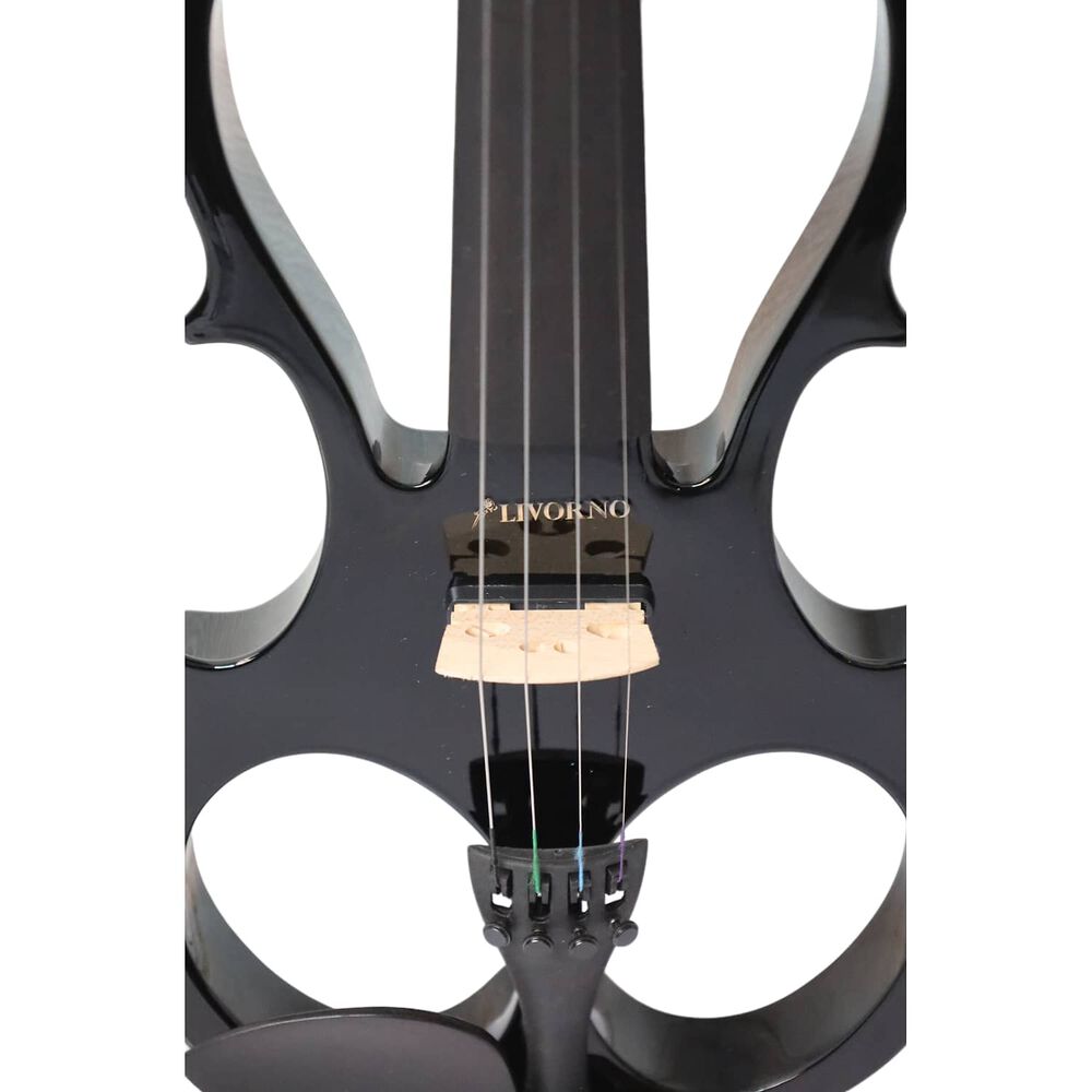 Viol&iacute;n El&eacute;ctrico Livorno 4/4 Negro Liv-e-40bk image number 3.0
