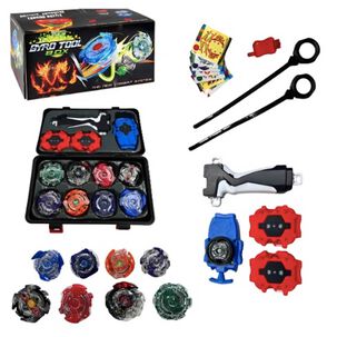 Juguete Bleyblade Set De 8 Bley Blay + Maleta + Lanzador.