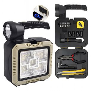 Linterna Led Solar Recargable Con Herramientas Integradas