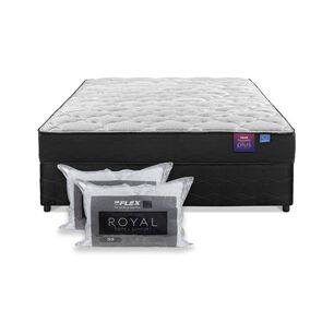 Cama Americana Flex Therapedic Plus / 2 Plazas / Base Dividida + Almohadas
