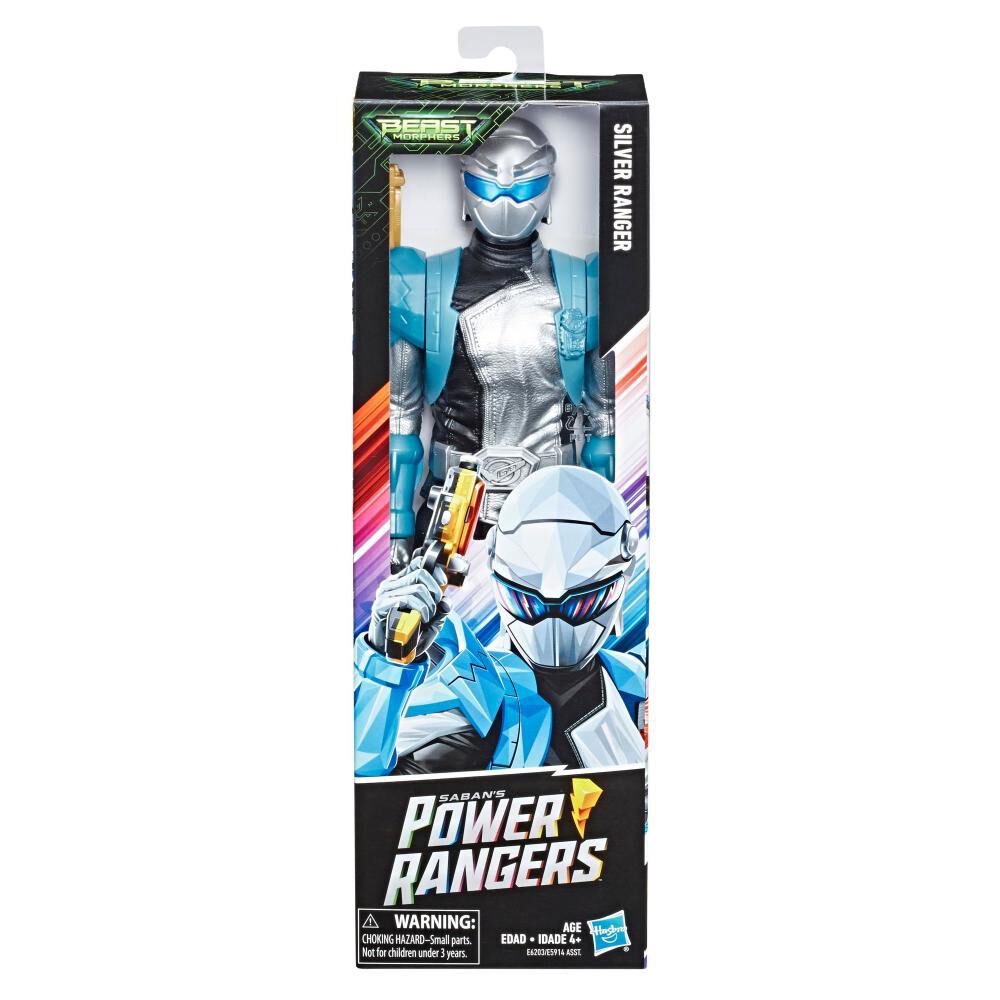 Figura De Acción Power Rangers Bmr Silver Ranger