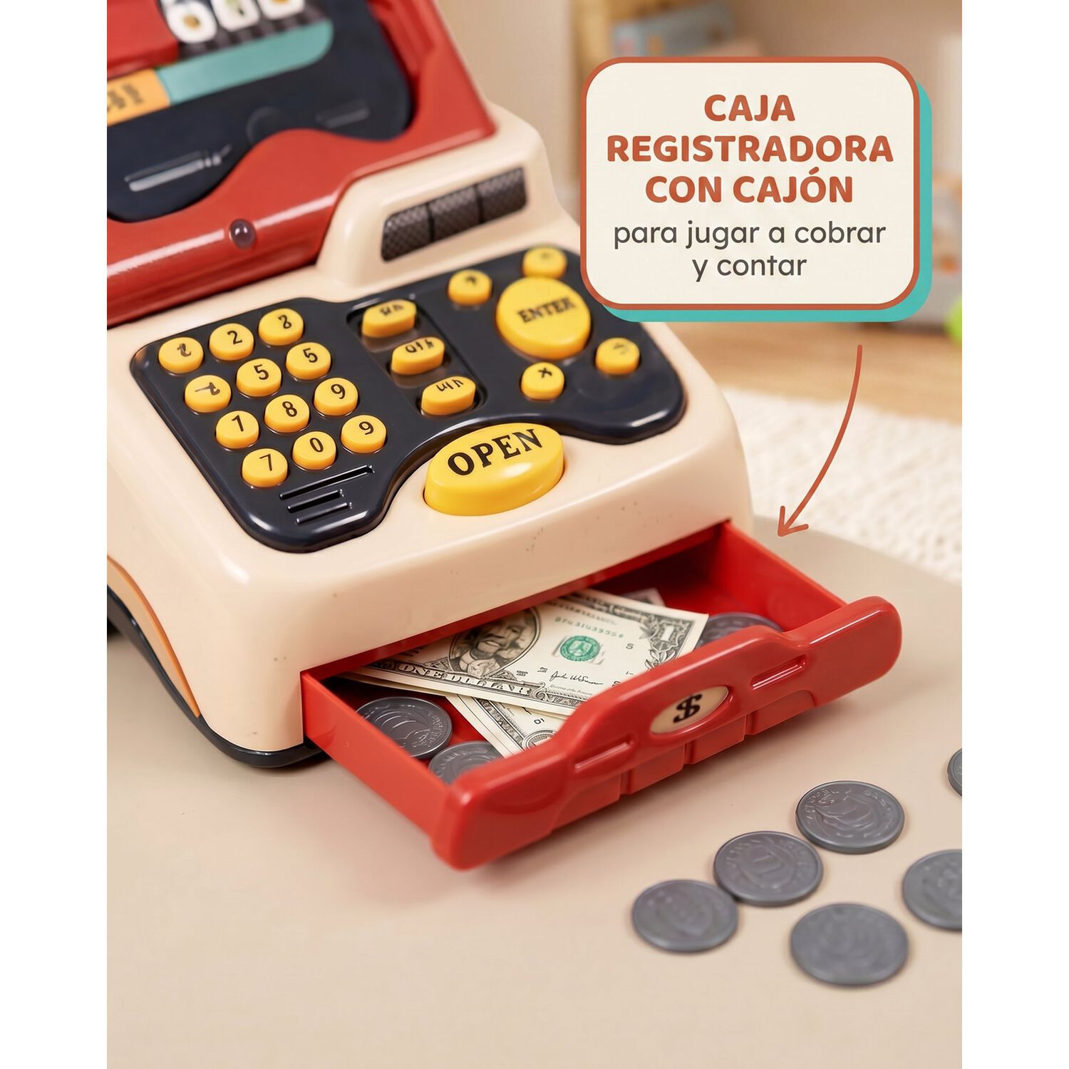 Juguete Supermercado Con Carrito Premium Grande Para Ni&ntilde;os image number 4.0