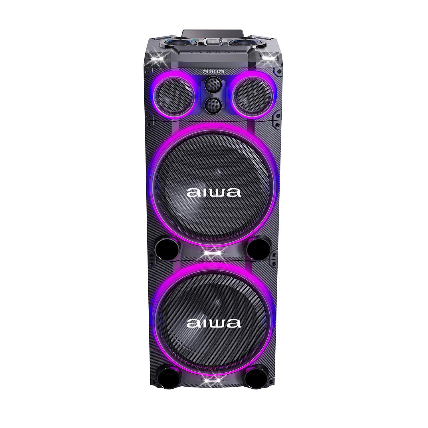 Parlante Bluetooth Torre Al&aacute;mbrico Karaoke Aiwa 4000w Tws Aw-poc15 Negro image number 0.0