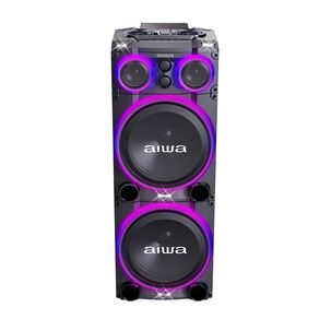 Parlante Bluetooth Torre Al&aacute;mbrico Karaoke Aiwa 4000w Tws Aw-poc15 Negro