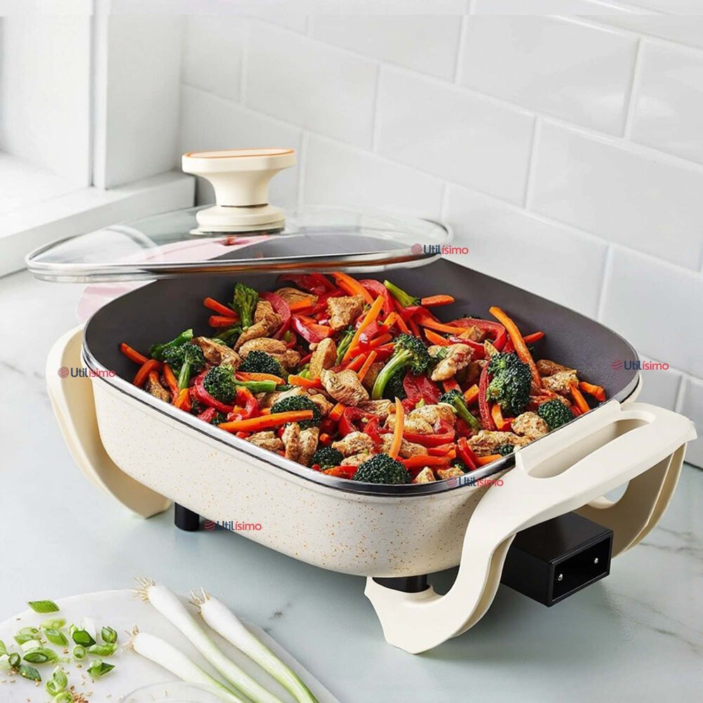 Sartén Eléctrico Antiadherente Multifuncional 5 Litros 1200w De Potencia image number 0.0