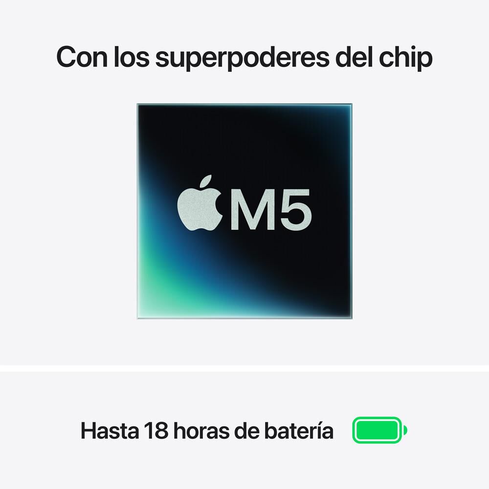 Macbook 13.6" Apple Air M5 / Chip M5 / 16 GB RAM / 512 GB SSD / Plata image number 3.0
