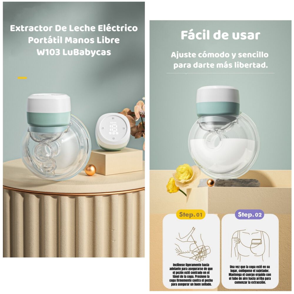 Extractor De Leche El&eacute;ctrico Manos Libre W103 Lubabycas image number 3.0