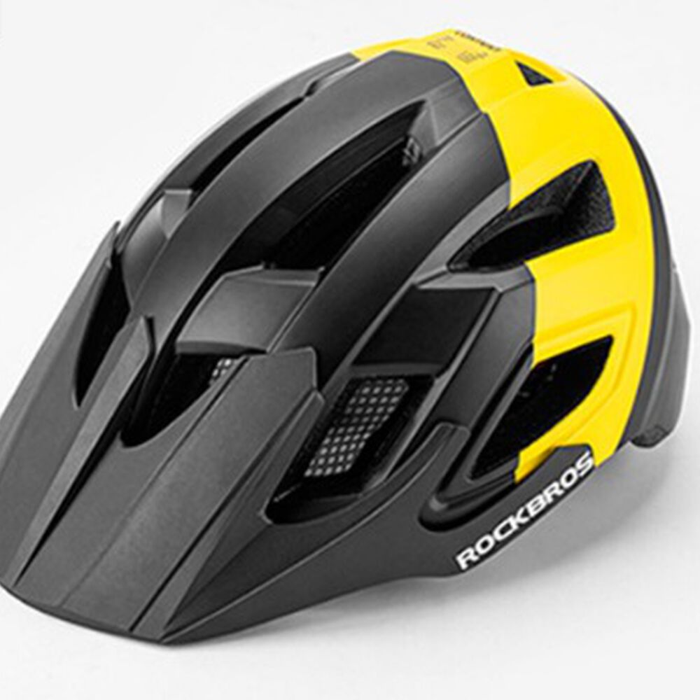 Casco Bicicleta Adulto Rockbros Negro Amarillo image number 1.0