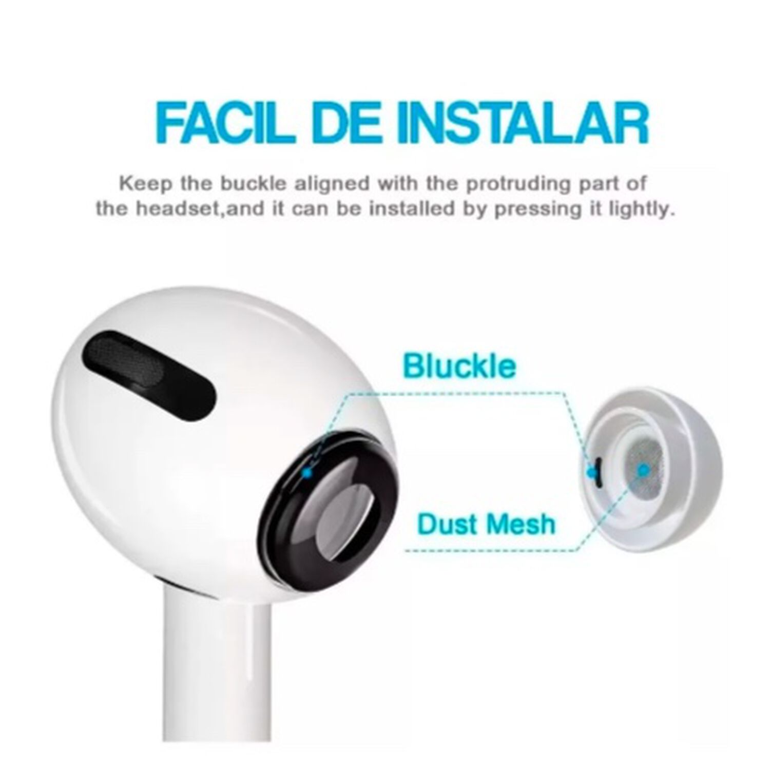 6 Pares Almohadillas Silicona Airpods Pro image number 2.0