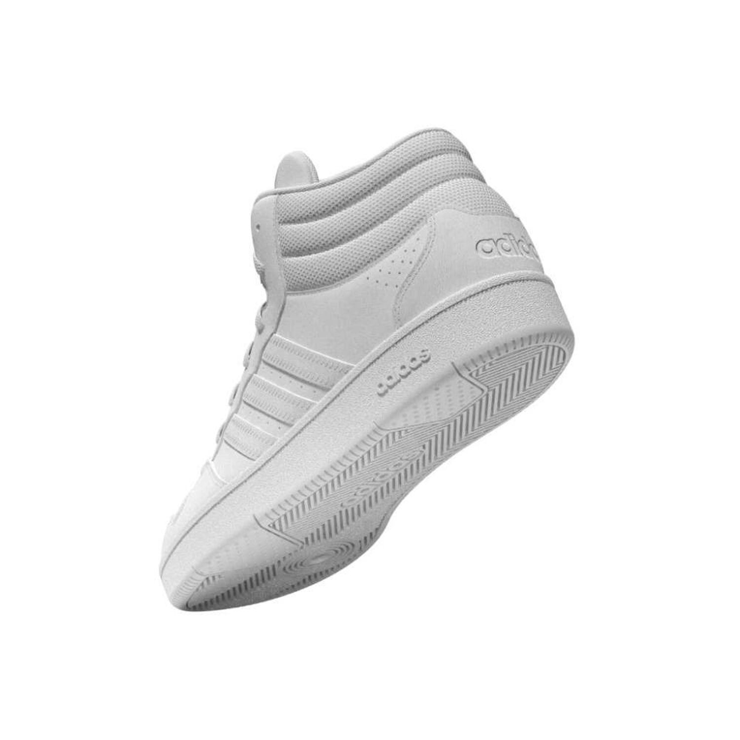 Zapatilla Basketball Hombre Adidas Hoops Mid Classic Blanco image number 11.0