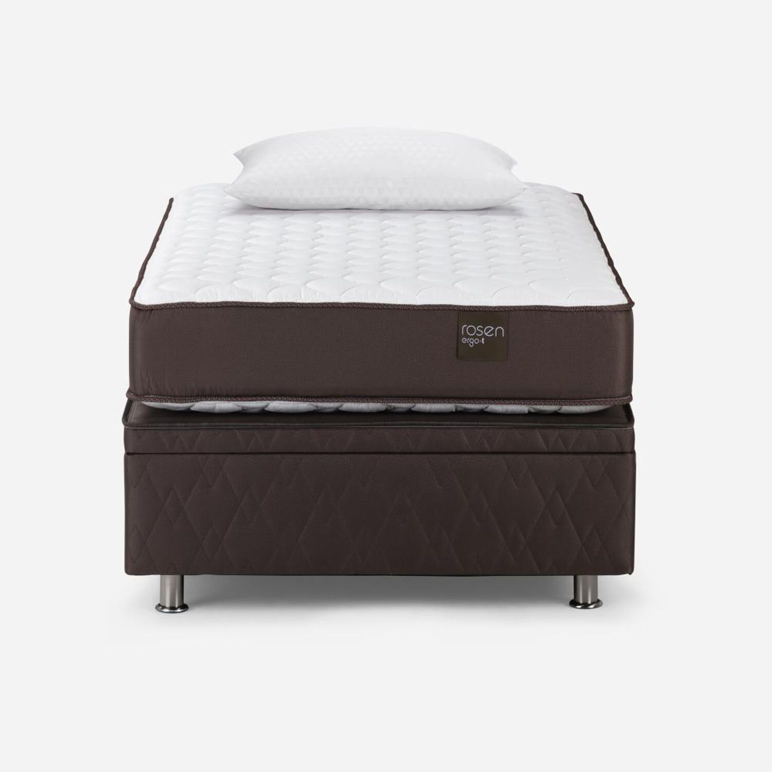 Cama Ba&uacute;l Rosen Ergo T / 1.5 Plazas / Base Normal + Almohada Light image number 0.0