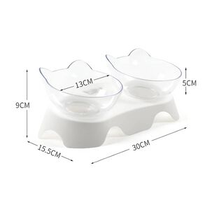 Plato Doble Para Mascotas Comedero Doble Gatos Dispensador Alimentos Agua
