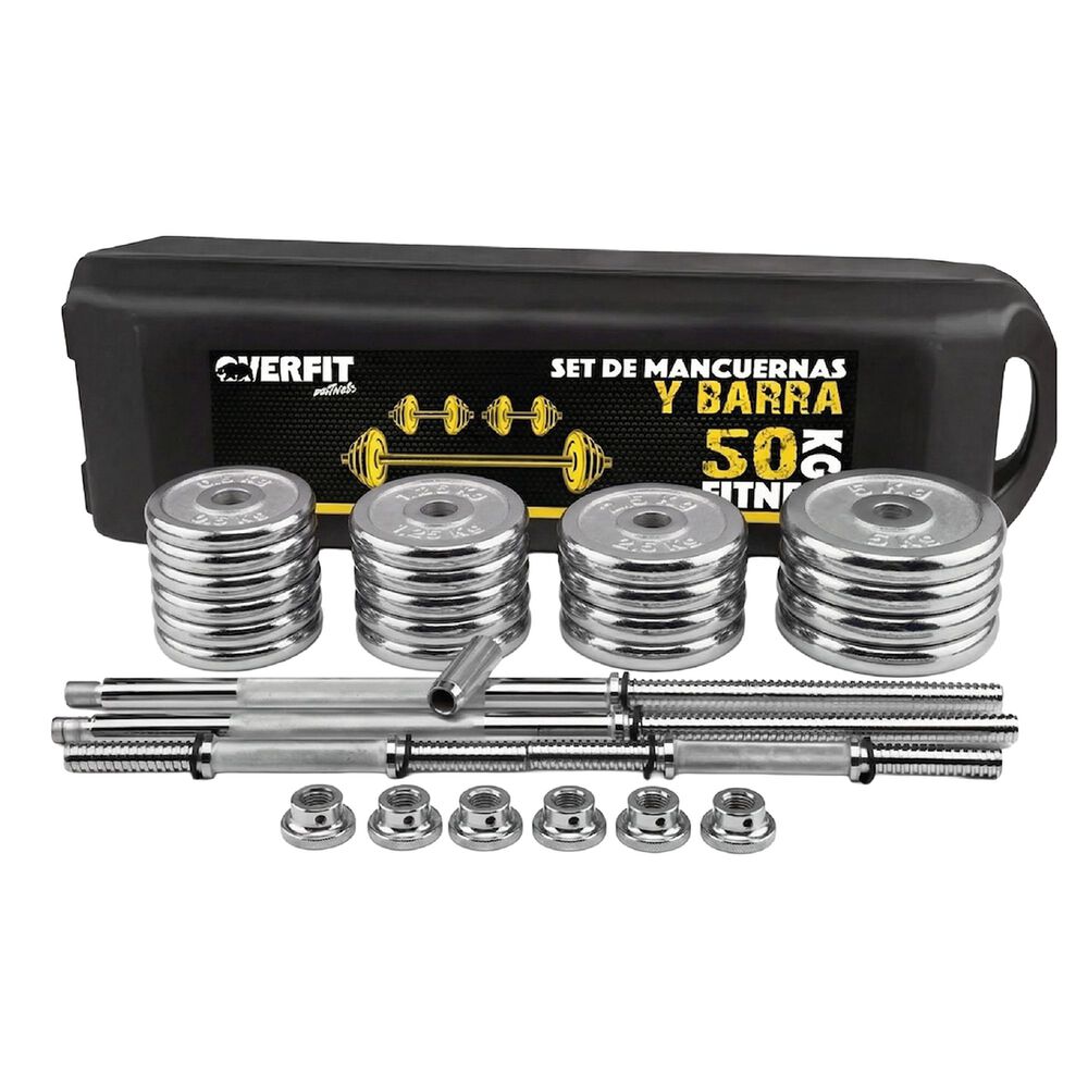Set Mancuernas 50kg Fitness Pesas Peso Regulable image number 0.0