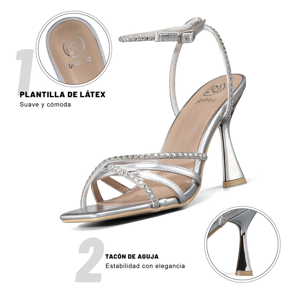 Sandalia Taco Alto Fiesta Mujer Weide Qiu385 image number 5.0