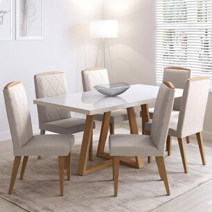 Juego De Comedor Decocasa Mara / 6 Sillas Daysi