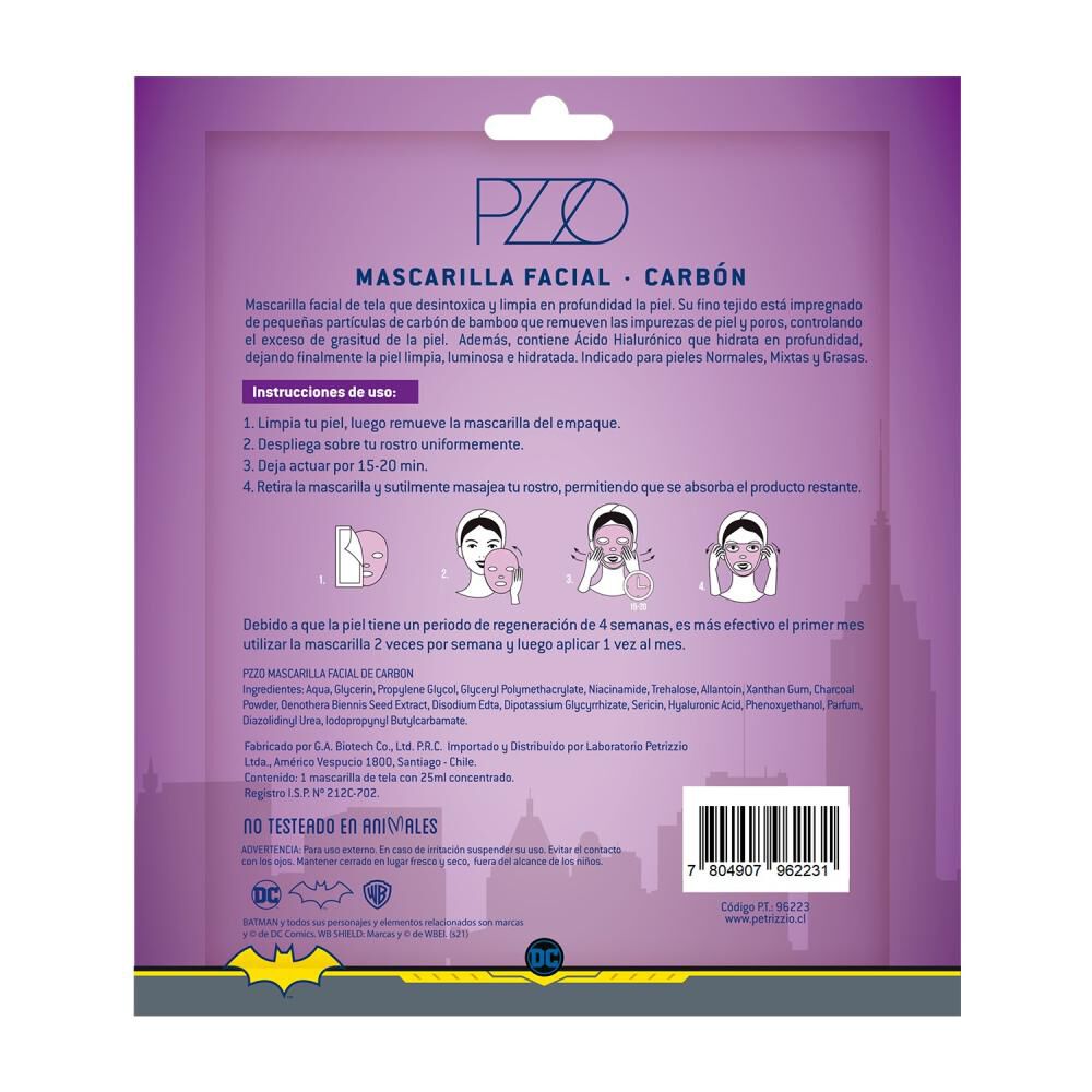 Mascarilla Facial De Tela Petrizzio Batgirl Carbon image number 1.0